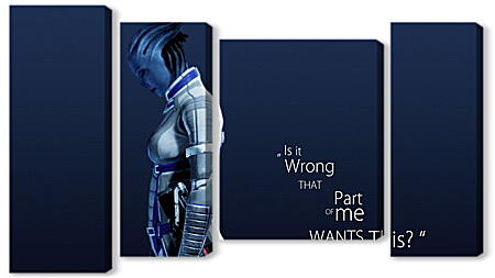 Модульная картина - mass effect 3, asari, character
