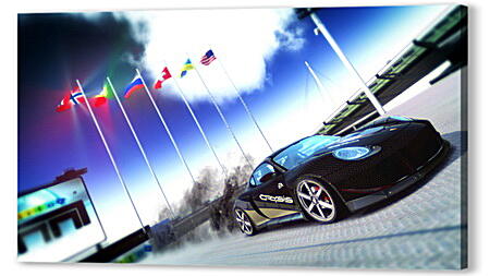 trackmania, car, flags