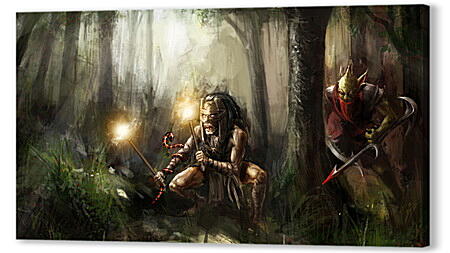 Постер (плакат) - bounty hunter, shadow shaman, dota 2
