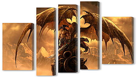 Модульная картина - dragons eternity, dragon, art