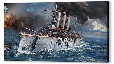 Картина маслом - world of warships, ship, sea