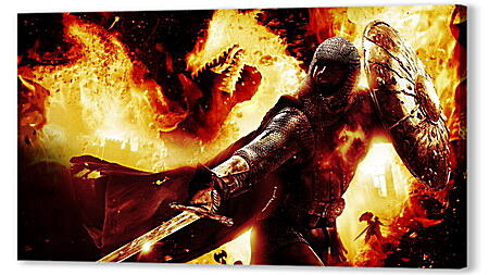 Постер (плакат) - dragons dogma, sword, shield