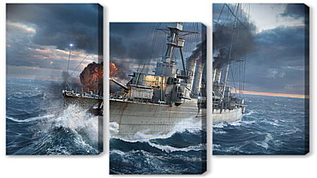 Модульная картина - world of warships, wargaming net, ship