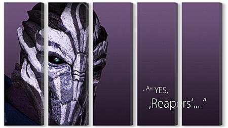 Модульная картина - mass effect 3, turian councilor, quote
