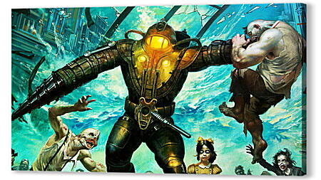 bioshock, big daddy, little sister
