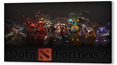 dota fortress 2, dota 2, art
