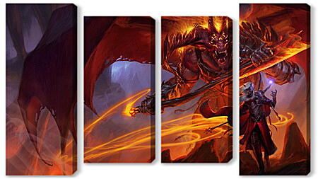 Модульная картина - sword coast legends, monster, demon
