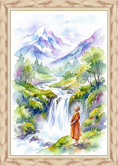 Картина - На природе, акварель