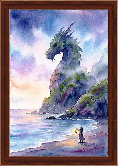 Картина - Сказочная гора, акварель