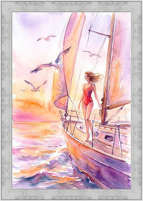 Картина - На море, акварель