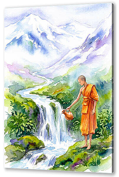 С кувшином, акварель