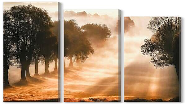 Модульная картина - Туман на дороге