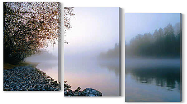 Модульная картина - Рассвет на реке