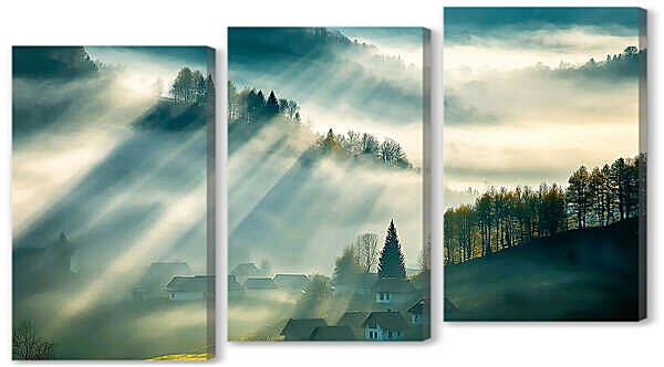 Модульная картина - Лучи света