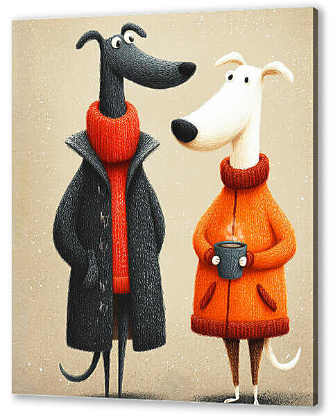 Разговор двух собак, для гостиной