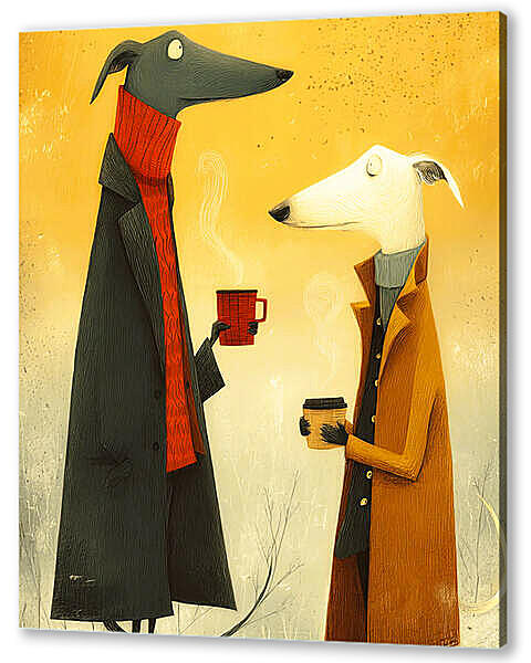 Две собаки, для гостиной