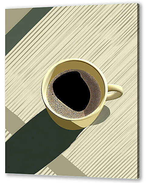 Чашка кофе вид сверху, для кухни