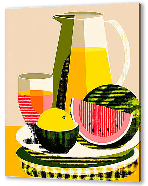 Сок и арбуз, для кухни