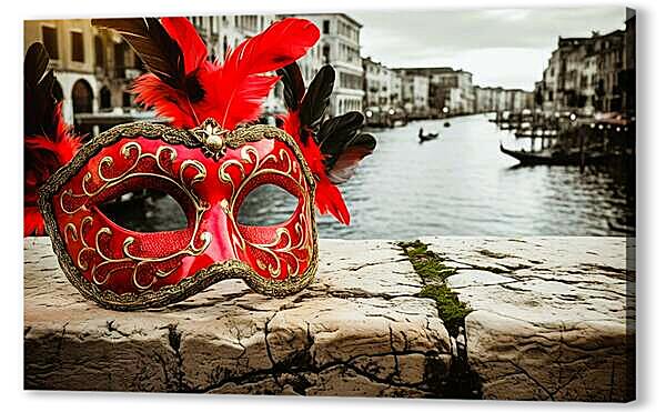 Маска, чб постер