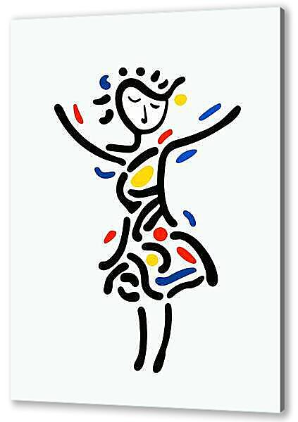 Девушка, весёлая графика