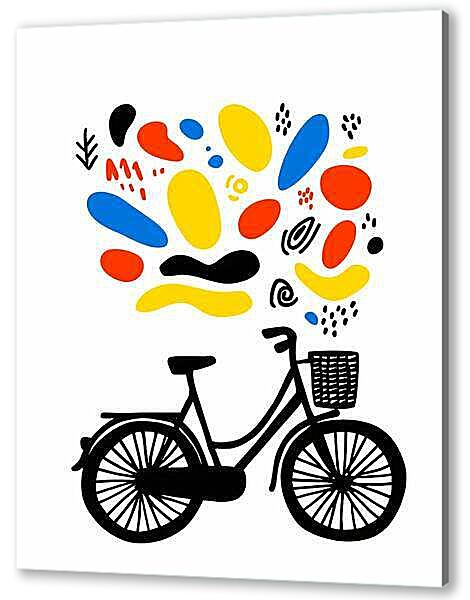 Велосипед, весёлая графика