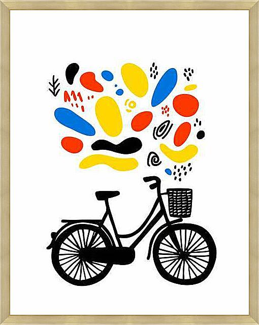 Картина - Велосипед, весёлая графика
