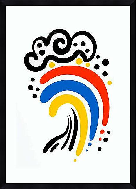 Картина - Радуга, весёлая графика