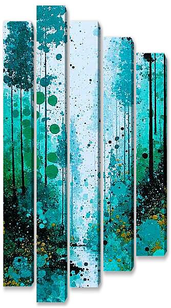 Модульная картина - Лес 2