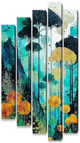 Модульная картина - Лес 1