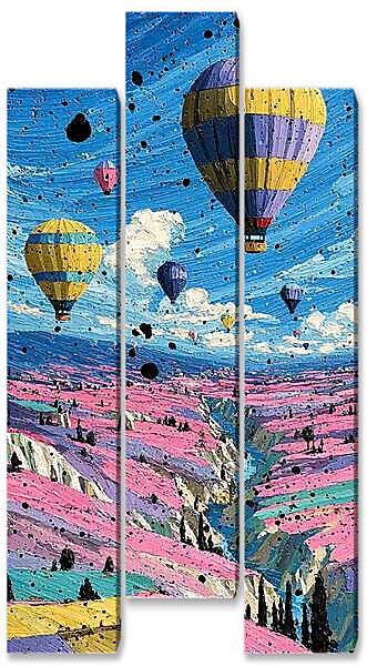 Модульная картина - Воздушные шары 3