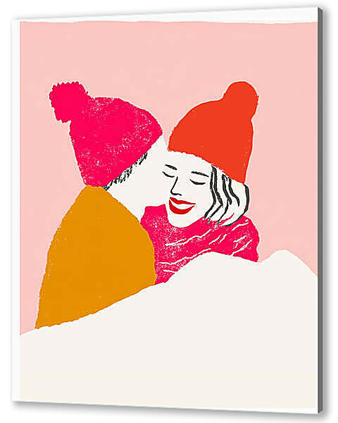 Постер (плакат) - Поцелуй в снегу