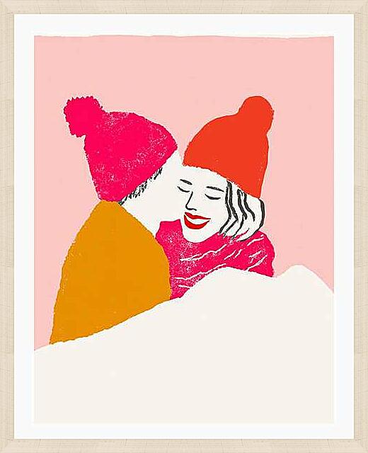 Картина - Поцелуй в снегу