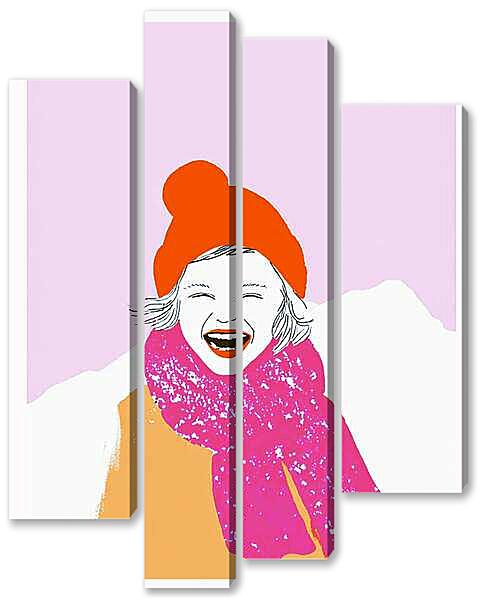 Модульная картина - Снежный день