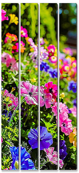 Модульная картина - Розовые цветы