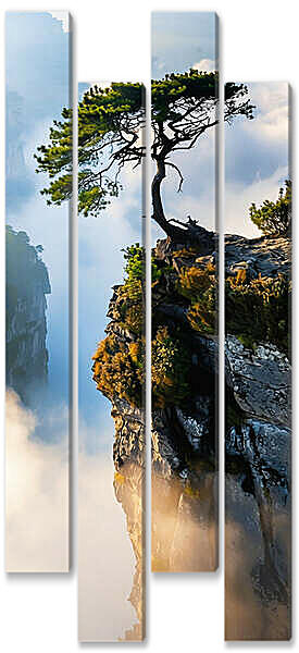 Модульная картина - Крутой берег с деревом
