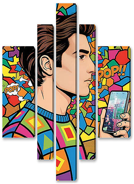 Модульная картина - Портрет юноши