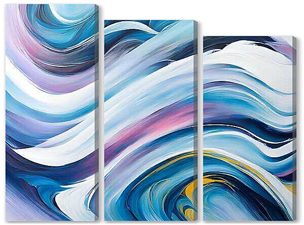 Модульная картина - Цветные волны