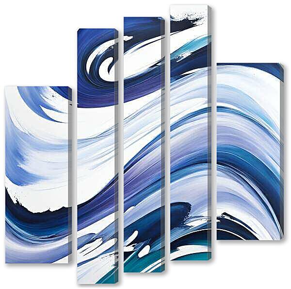 Модульная картина - Фиолетовая волна