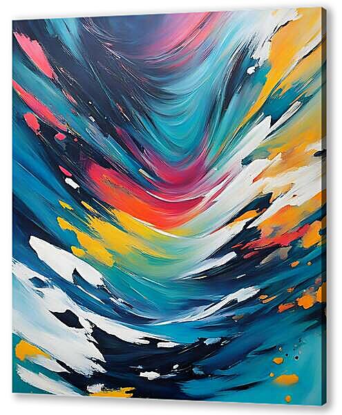 Постер (плакат) - Радужные волны