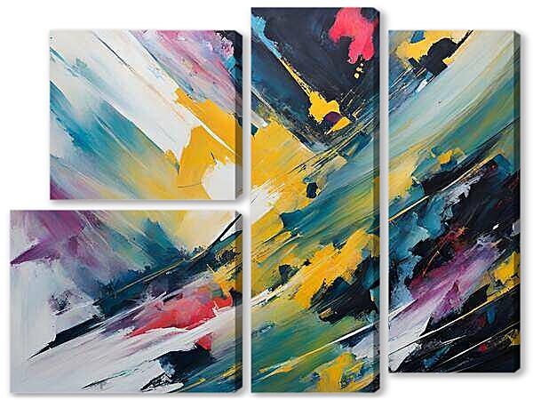 Модульная картина - Красочный шторм