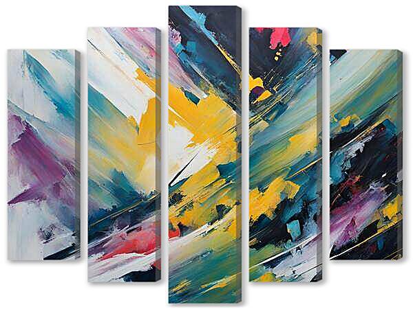 Модульная картина - Красочный шторм