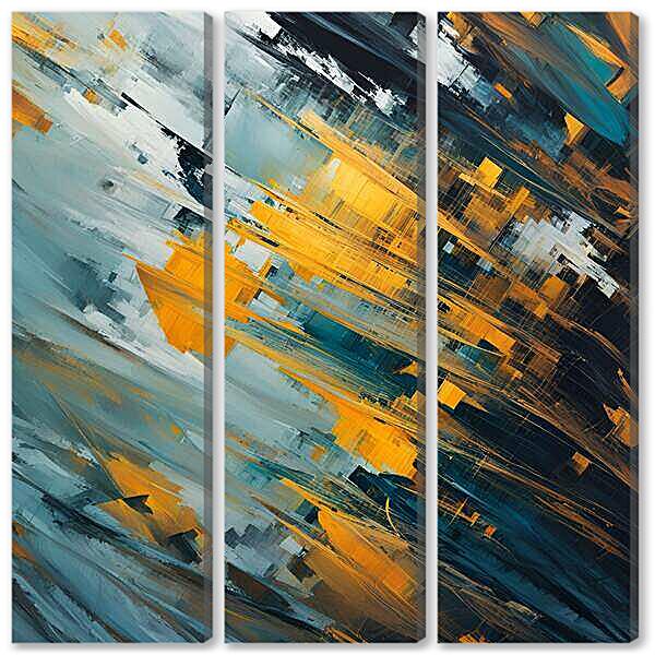 Модульная картина - Город после дождя