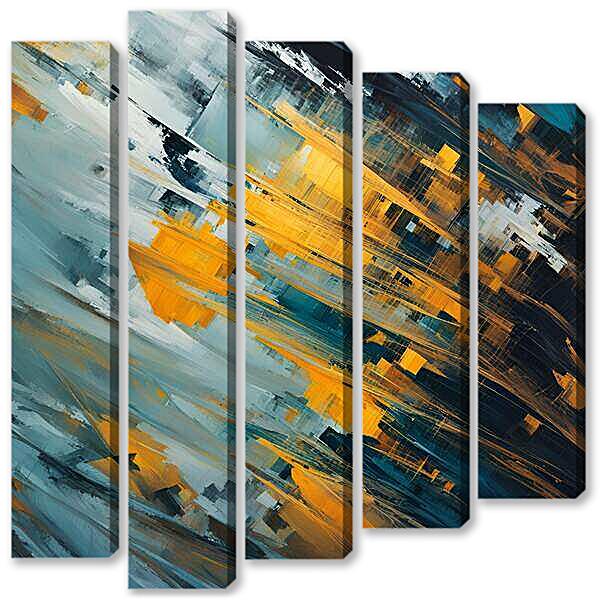 Модульная картина - Город после дождя