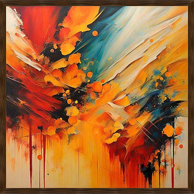 Картина - Пламенная абстракция