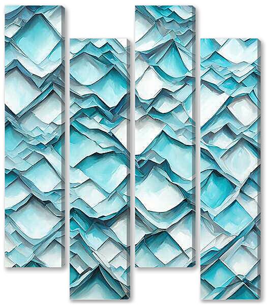 Модульная картина - Ледяная стена