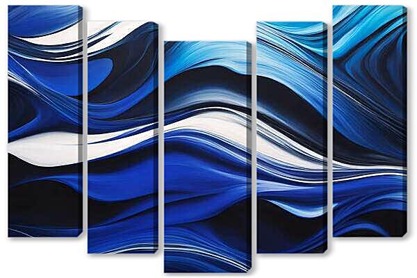 Модульная картина - Ярко-синий