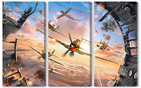 Модульная картина - World Of Warplanes
