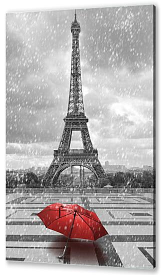 Постер (плакат) - Красный зонт
