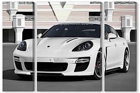 Модульная картина - Porsche Panamera белый