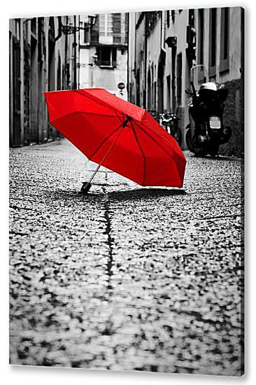 Постер (плакат) - Красный зонт